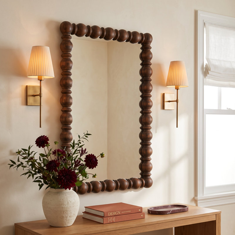 Castellanos Mirror, 36" x 24", Dark Brown
