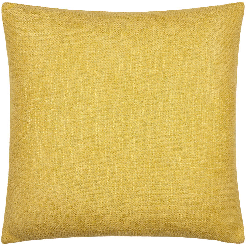 Sajani Yellow Polyester Reversible Throw Pillow 20" x 20"