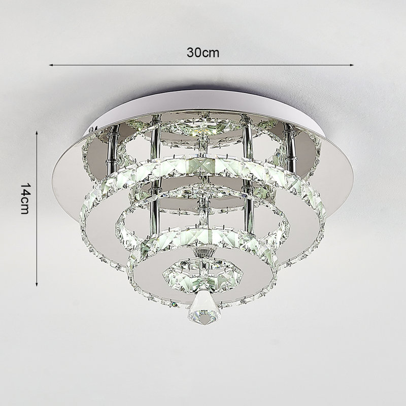 Crystal LED Semi Flush Mount