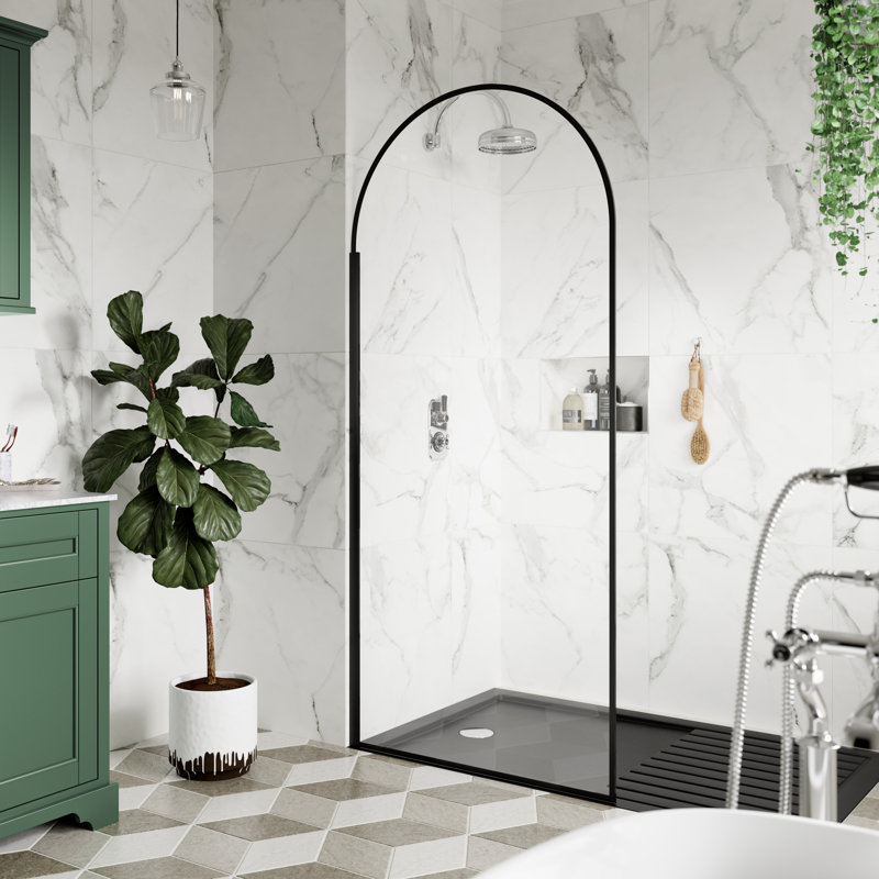 Rectangular Shower Enclosure, 195cm H x 89.30cm W x 1.40cm D