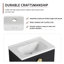 Armoire de salle de bain flottante minimaliste moderne Caspian avec lavabo en céramique et contreplaqué-123836419