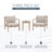 Amina 3-Piece Cushioned Outdoor Seating Group with End Table