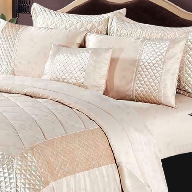 Gabel Geometric Shapes Bedspread with Pillowcases, 250 x 250 cm, Beige