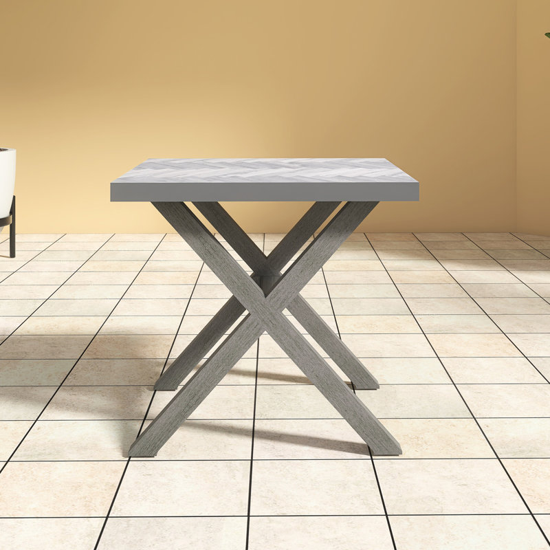Table d'appoint cubique en aluminium 19 po x 19 po, Gris foncé