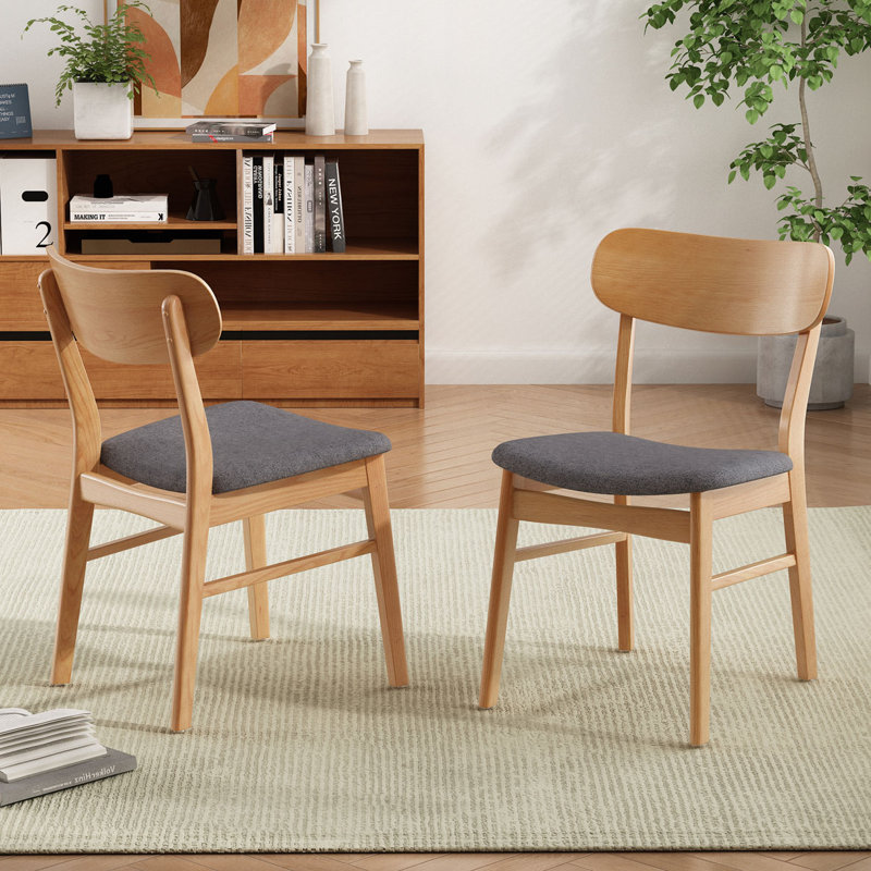 Chaises de salle à manger en bois, Gris foncé