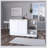 Ash 2-Door Kitchen Island with 3 Open Shelves, Ample Storage, and Modern Aesthetic for Efficient Kitchen Organization.