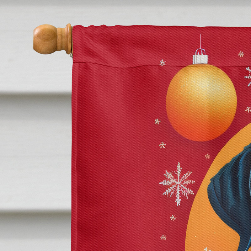 Drapeau de maison de Noël en polyester double face H 40 po x l 28 po