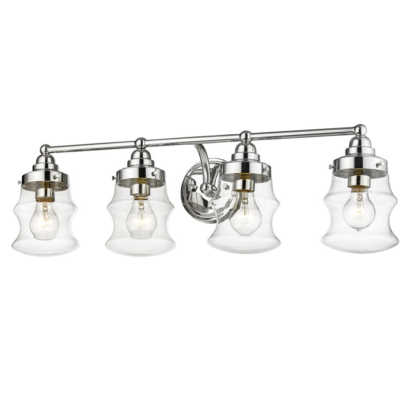 4 - Light Dimmable Vanity Light, Polished Nickel