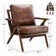 Salma 33" Wide Solid Wood Frame Upholstered Mid Century Modern Retro Accent Chair
