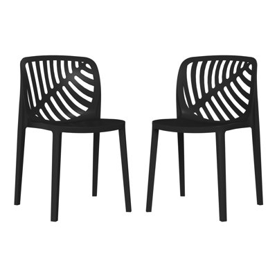 Ensemble de 2 chaises de patio empilables