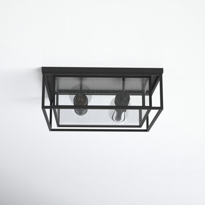 Kamba Seeded Square Outdoor Flush Mount