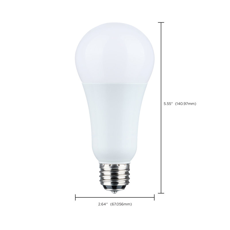 Lampe à DEL 3 voies 5/14/20 watts A21 à culot moyen blanc à double contact 120 Volt, 3000 Kelvins