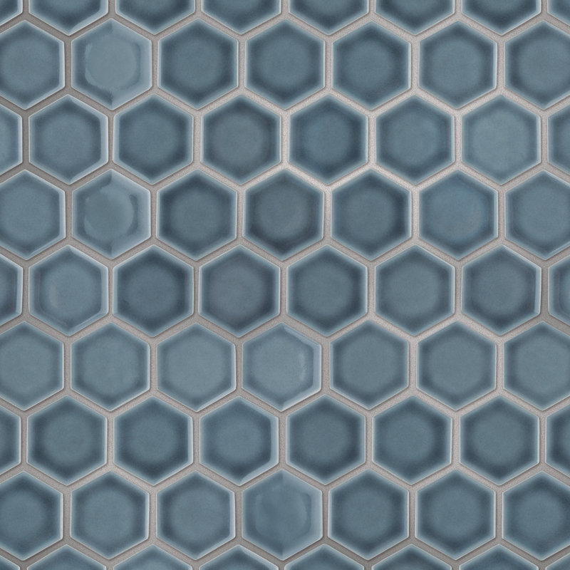 Carreau de mosaïque en porcelaine Merola, Gris orage