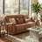 88.6'' Genuine Leather Zero Gravity Power Recliner Sofa with USB Port-117030404