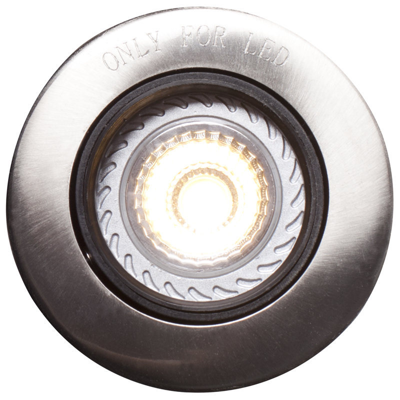 Adrion Pro Downlight Trim Recessed Housing, Brushed Steel