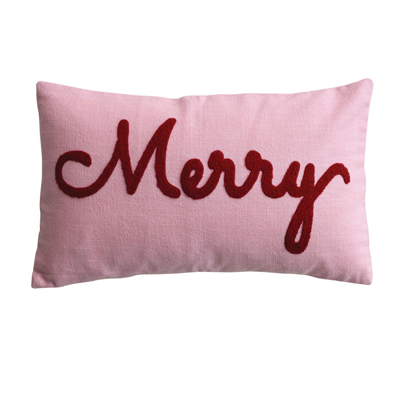 Coussin lombaire brodé en coton