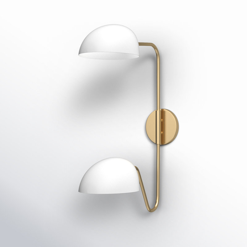 Judson Steel Swing Arm Sconce, Matte White