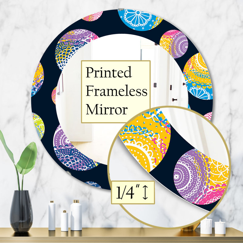 Miroir mural Lace and Circles, H 31,5 po x l 31,5 po