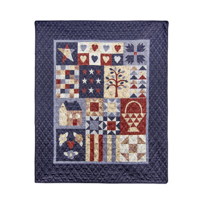 Donna Sharp County Fair Quilted Americana Throw 