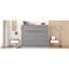 Lit escamotable double pleine grandeur, gris-832066587-832066586
