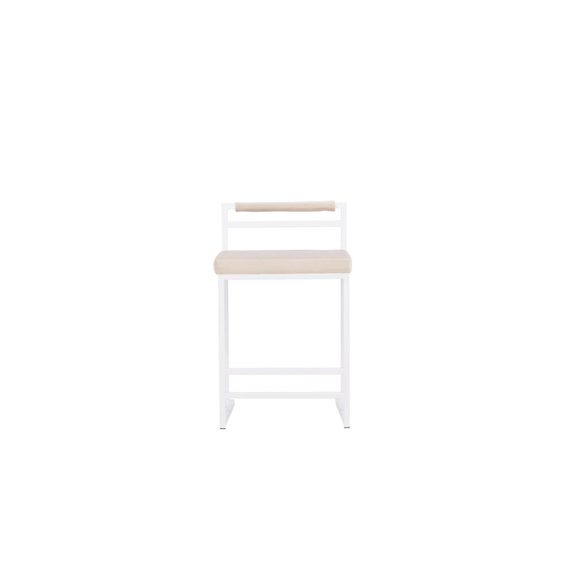 Zara Counter Stool with Metal Frame, Brown