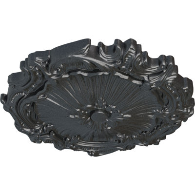Médaillon de plafond Endurathane Tyrone, DO 16 1/8 po x P 3/4 po (convient aux auvents jusqu'à 6 3/4 po), fini blanc ultra pur peint à la main