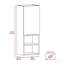 Armoire de salle de bain, deux tablettes intérieures, deux tablettes extérieures, armoire à une porte - chêne Smokey-790259629