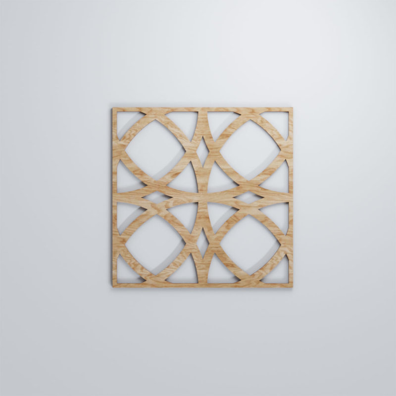 Panneaux muraux décoratifs en bois Fleetwood, Chêne rouge, H 7 3/8 po x l 7 3/8 po x P 1/4 po