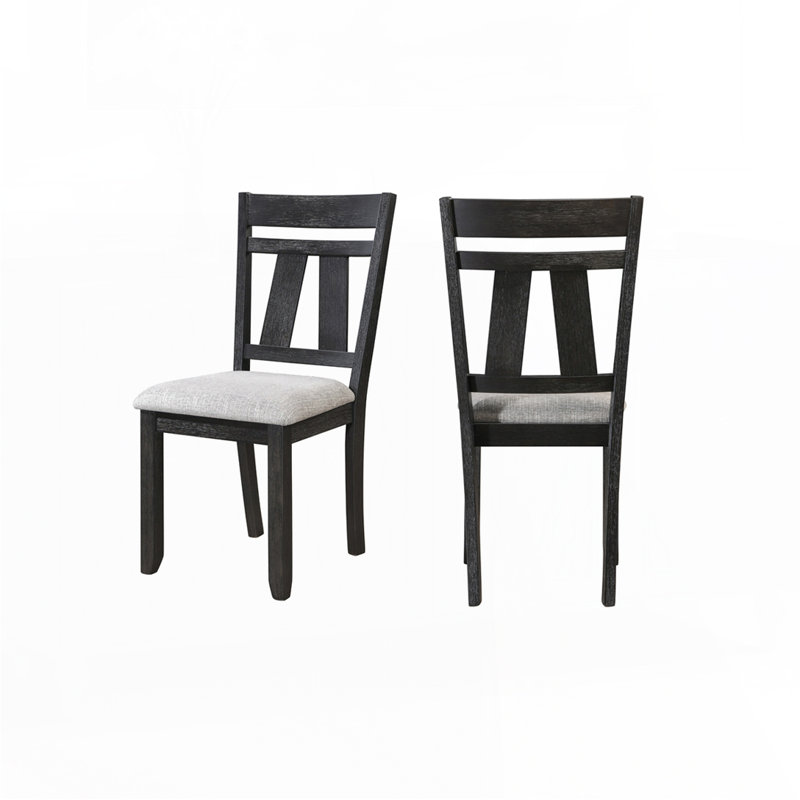Dining Side Chair 2pc, Charcoal