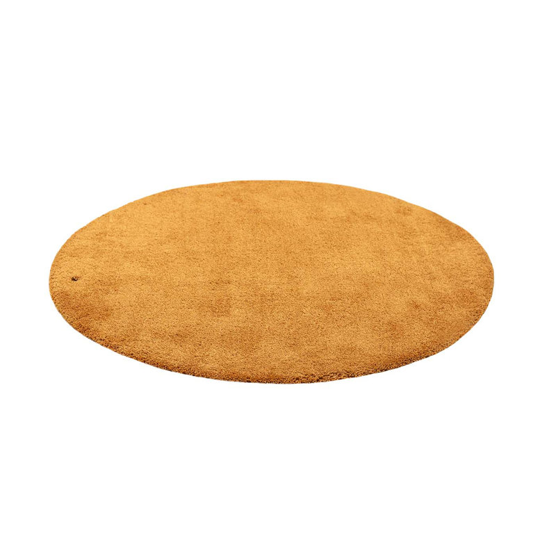 Solid Colour Hand Woven Area Rug, Round 100cm