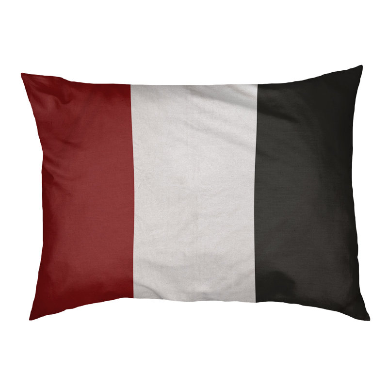 Coussin intérieur New England, Moyen (H 6,5 po x l 40 po x P 30 po), Rouge/noir