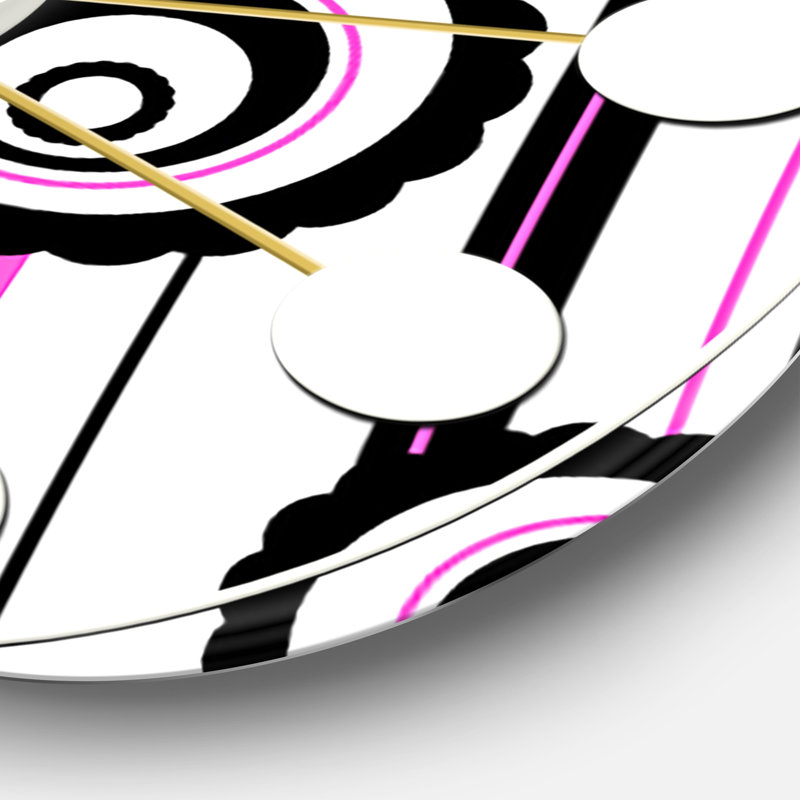 Horloge murale circulaire Mid-Century, Surdimensionné