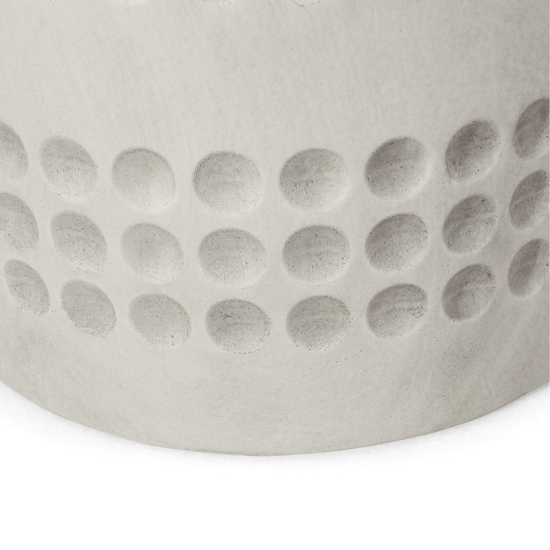 Jardinière carrée de 10 po - Béton léger blanc antique