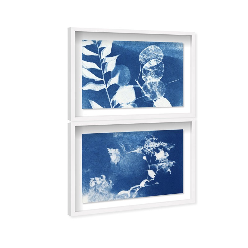 Faded Poetry Set Set by Oliver Gal, 46.5"H x 31.5"W, White Shadowbox