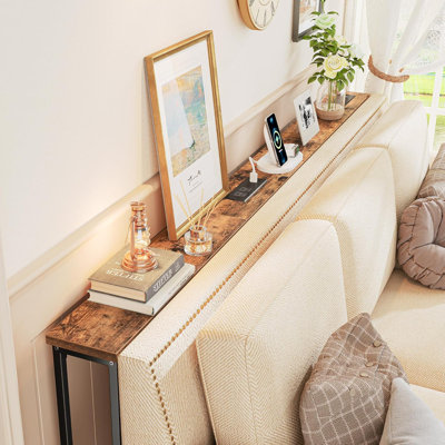 5.9 Inch Narrow Console Table With Outlet Sofa Table Set Of 2