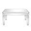 Sleek Glass Mirrored Coffee Table With Adjustable Legs