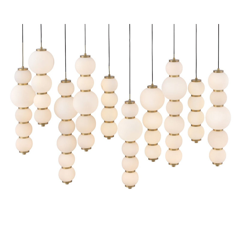 Trigo 1 - Light Steel LED Chandelier by Lisa McDennon