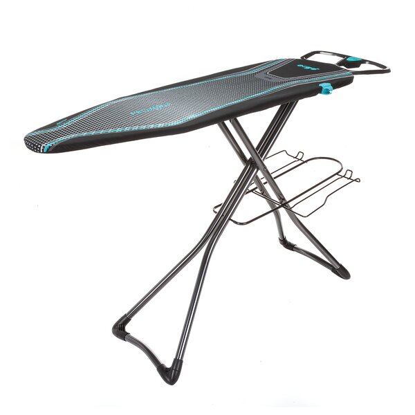 Brabantia Ironing Board B 49 x 15 In with Steam Iron Rest, Ecru Cream Cover  and White Frame 347764 - The Home Depot