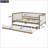Modern Upholstered Daybed with Trundle and Nailhead Decoration