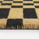 Checkerboard Stripe Black Geometric Doormat