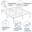 Structure de lit en acier blanc 18 po Briese-1779225260