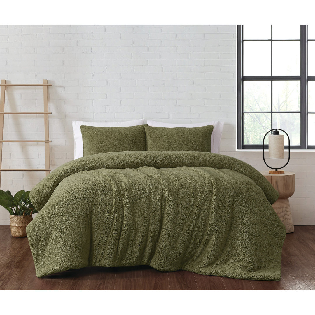 Brooklyn Loom Marshmallow Sherpa Comforter Set Brooklyn Loom 