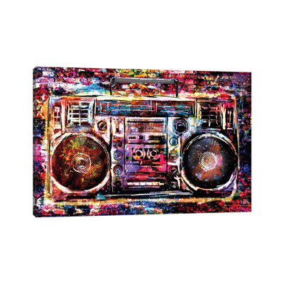 Boombox "80s Vibe"- Gallery-Wrapped Canvas Giclée