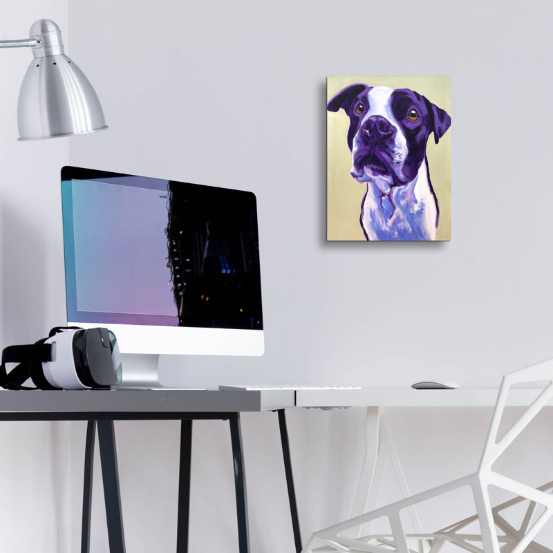 «Pit Bull - David» par Dawg Painter, H 16 po x l 12 po x P 0,13 po