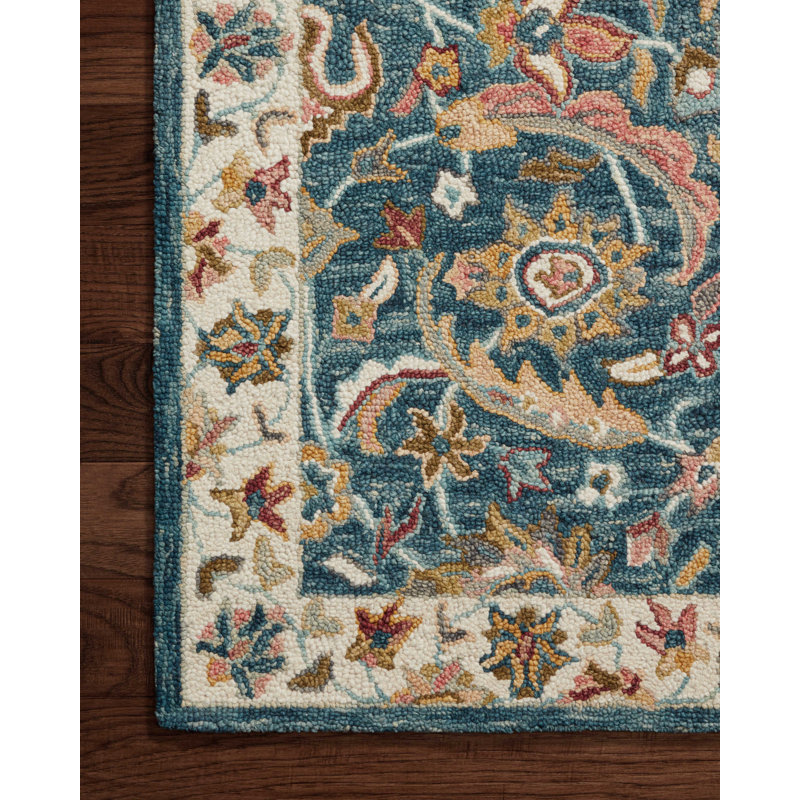 Hand Hooked Wool Oriental Indoor Rug, Runner 2'6" x 7'6"