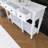 48 inch Long Console Table with 4 Drawers and 1 Bottom Shelf for Entryway Hallway Easy Assembly