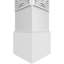 Carré Art déco non effilé avec colonne standard capitonnée et base standard-70759219