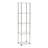 Beckett Etagere Glass Bookcase with Metal Poles-28893332