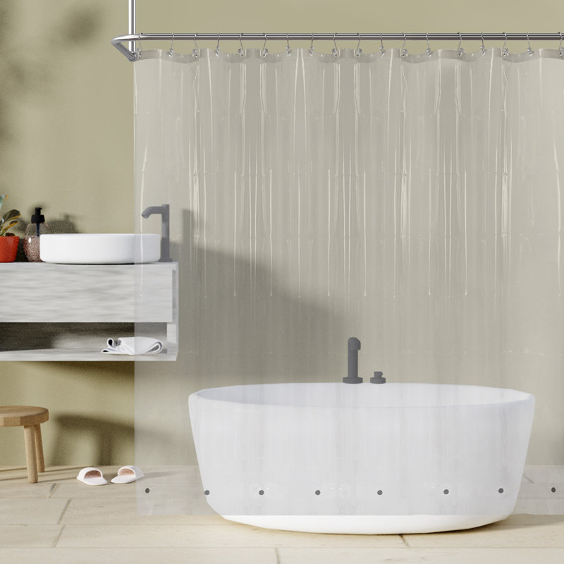Rideau de douche Waterpoof, H 72 po x l 108 po, Transparent