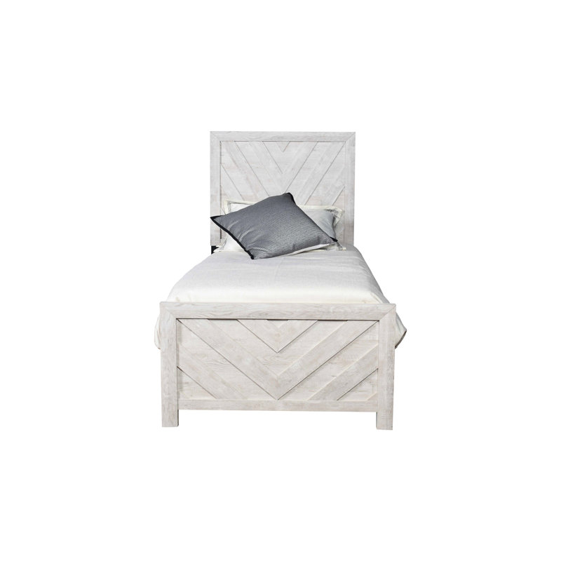 Lit simple en bois avec un design moderne, tête de lit confortable pour le soutien au coucher et la détente, support requis par un sommier,